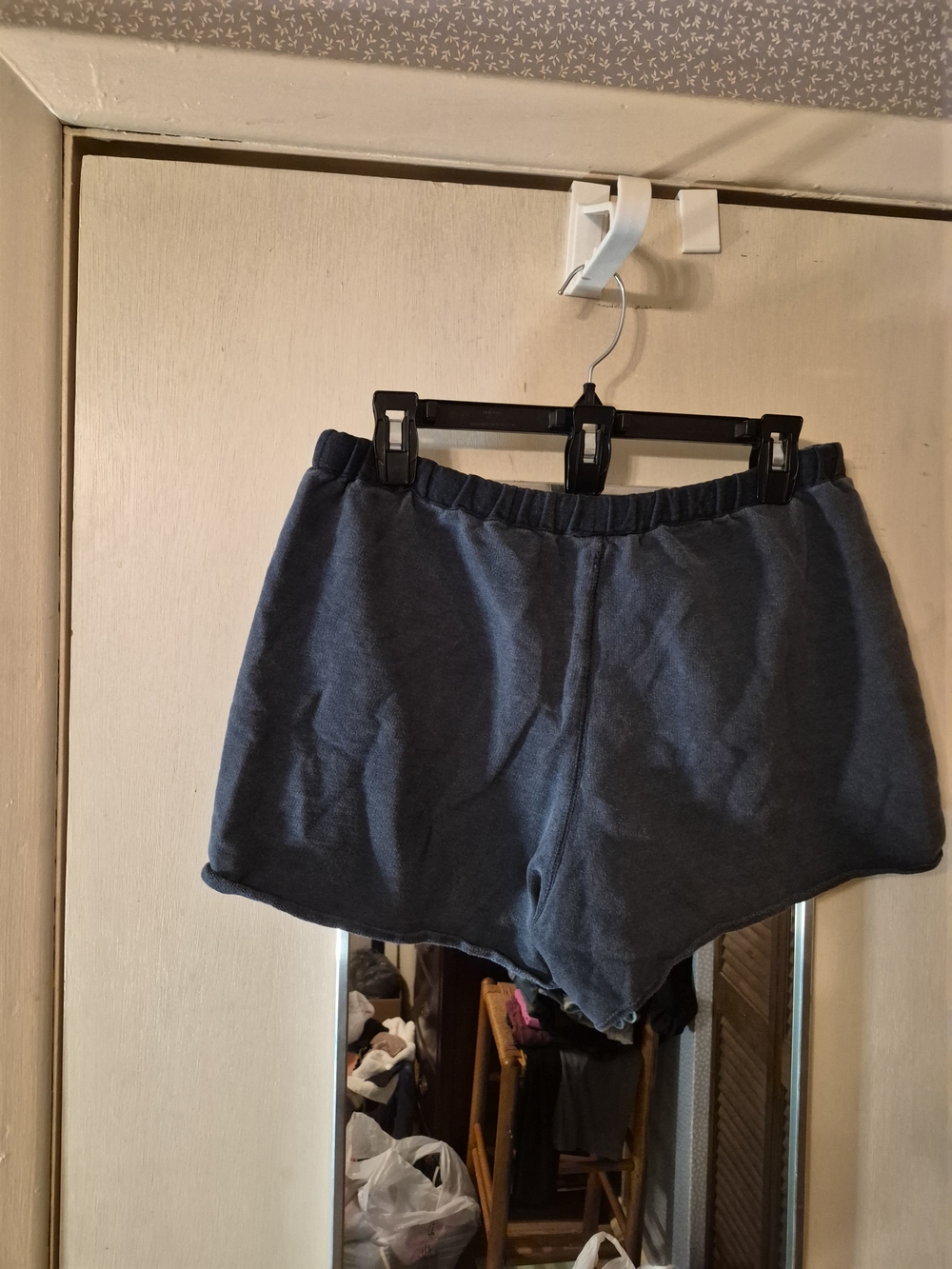 Moda International Slate Blue Drawstring Athletic Shorts - Picture 3 of 6